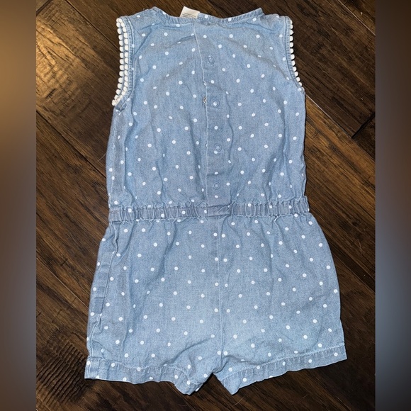 Blue Polka Dot Kids Romper- Carters - Picture 2 of 4